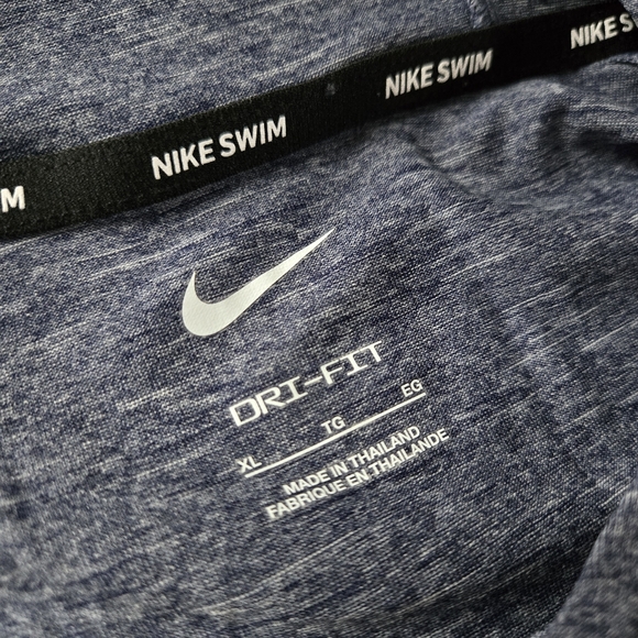 Nike Hydroguard Swim Midnight Navy  Long Sleeve Hooded Rashguard Size XL - Picture 7 of 7